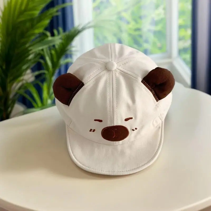 Capybara Baby Sun Hat | Breathable Cotton Baseball Cap for Toddlers