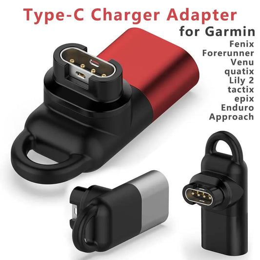 Type-C Charging Adapter Compatible with for Garmin Fenix Models 7,7S,7X,6,6S, Forerunner Models 970,570,265,165,Without Battery Peaceful Pleasures Health and Wellness