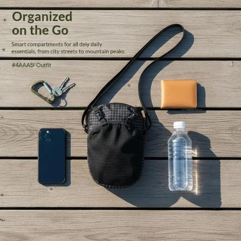 Portable Water Bottle Holder – Mesh Pocket & Adjustable Strap Water Bottle Holder Peaceful Pleasures Health and Wellness