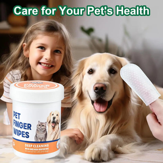 Pet Ear Cleaning Finger Wipes for Dogs & Cats – Plant-Based Pet Grooming Wipes Peaceful Pleasures Health and Wellness Default Title