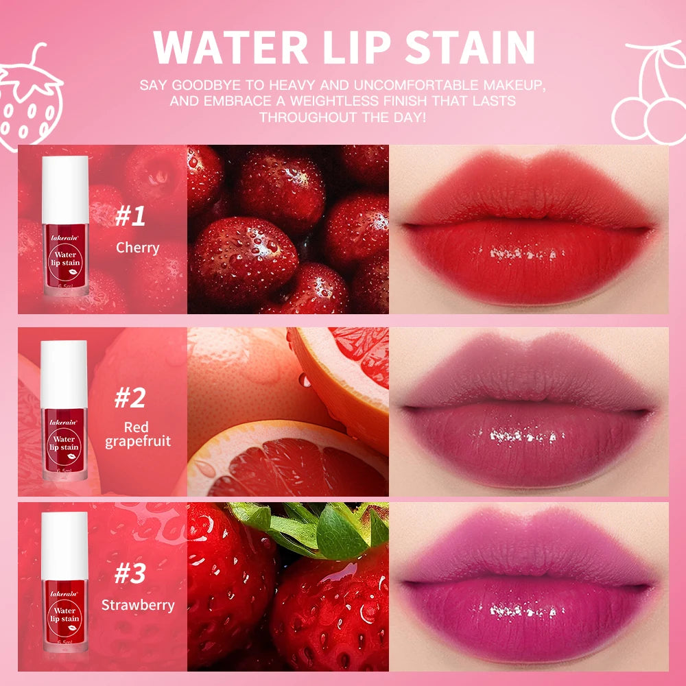 Fruity Water Lip Tin Lip Gloss Moisturizing Lip Glaze Long Lasting Lip Ink Face Lip Dual Purpose Liquid Lipstick Cosmetic Makeup Peaceful Pleasures Health and Wellness
