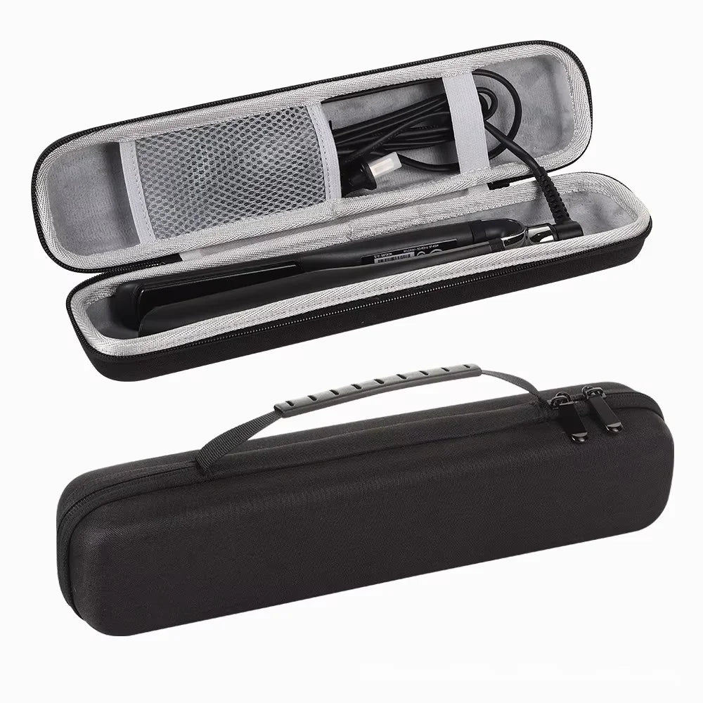 Portable Storage Bag for Hair Straighteners Curling Irons Hair Rollers Hair Straightener Storage Bag Travel Carrying Empty Case Peaceful Pleasures Health and Wellness Black