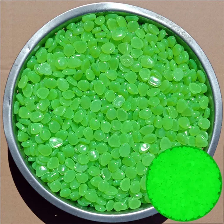200Pcs Glow in the Dark Pebbles – Garden, Aquarium & Patio