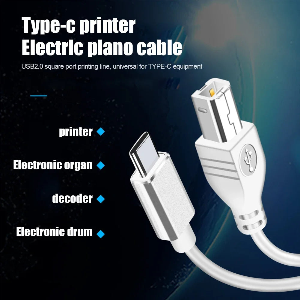USB Micro/Type-C to USB-B MIDI Cable | Keyboards & Instruments