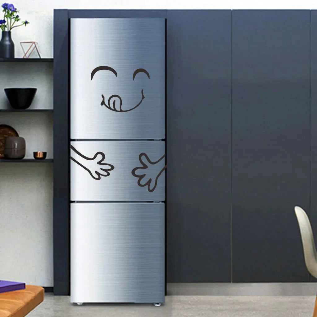 Cute Happy Face Fridge Magnet Sticker | Kitchen Wall Decor