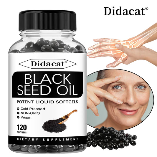 Black Cumin Seed Oil 1000mg Softgels – Skin Hair Immune Support Herbal Oil Softgels Peaceful Pleasures Health and Wellness