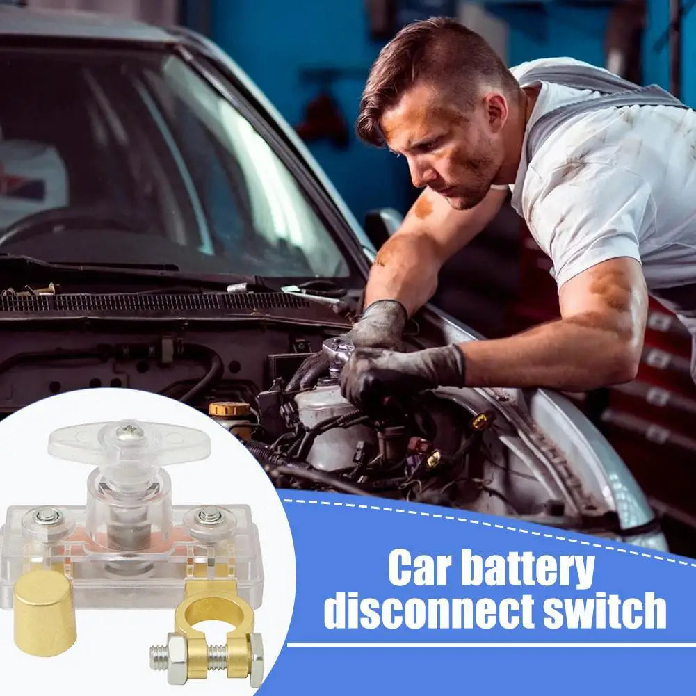 Car Battery Disconnect Switch 12V 24V Universal Power Cut Off Switch Anti Leakage Battery Isolator for Auto RV Truck Boat Peaceful Pleasures Health and Wellness