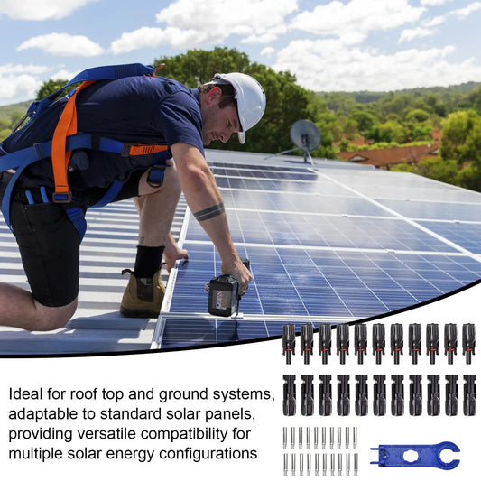 MC4 Solar Panel Connectors 10-Pair Waterproof Kit + Spanner Solar Cable Connectors Peaceful Pleasures Health and Wellness China Mainland