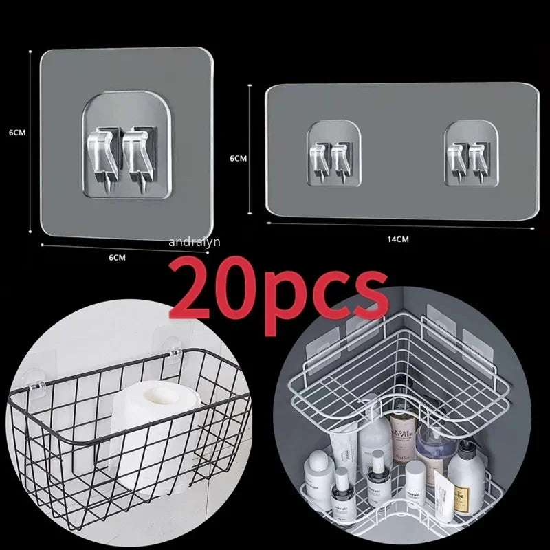 Seamless Adhesive Hooks Transparent Home Acrylic Strong Self Adhesive Hooks Bathroom Kitchen Claw Buckle Hanger Wall 2030 Peaceful Pleasures Health and Wellness