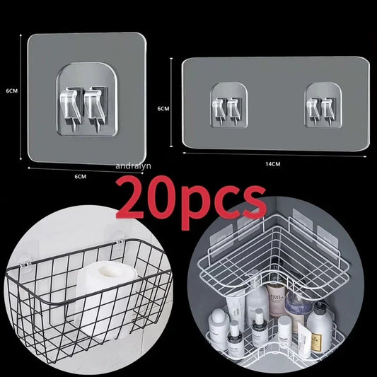 Seamless Transparent Acrylic Self-Adhesive Wall Hooks Peaceful Pleasures Health and Wellness