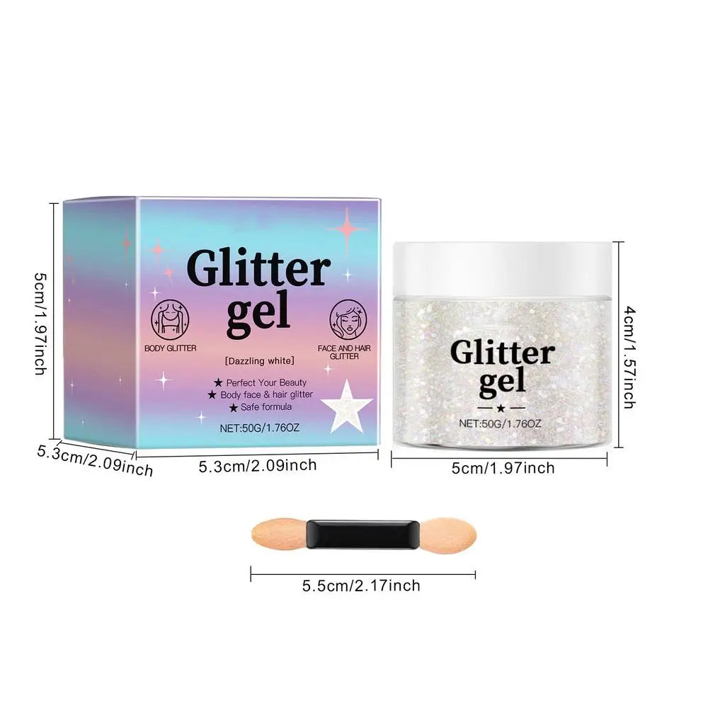 Body Glitter Gel – Holographic Face, Eye, Hair & Lip Sparkle