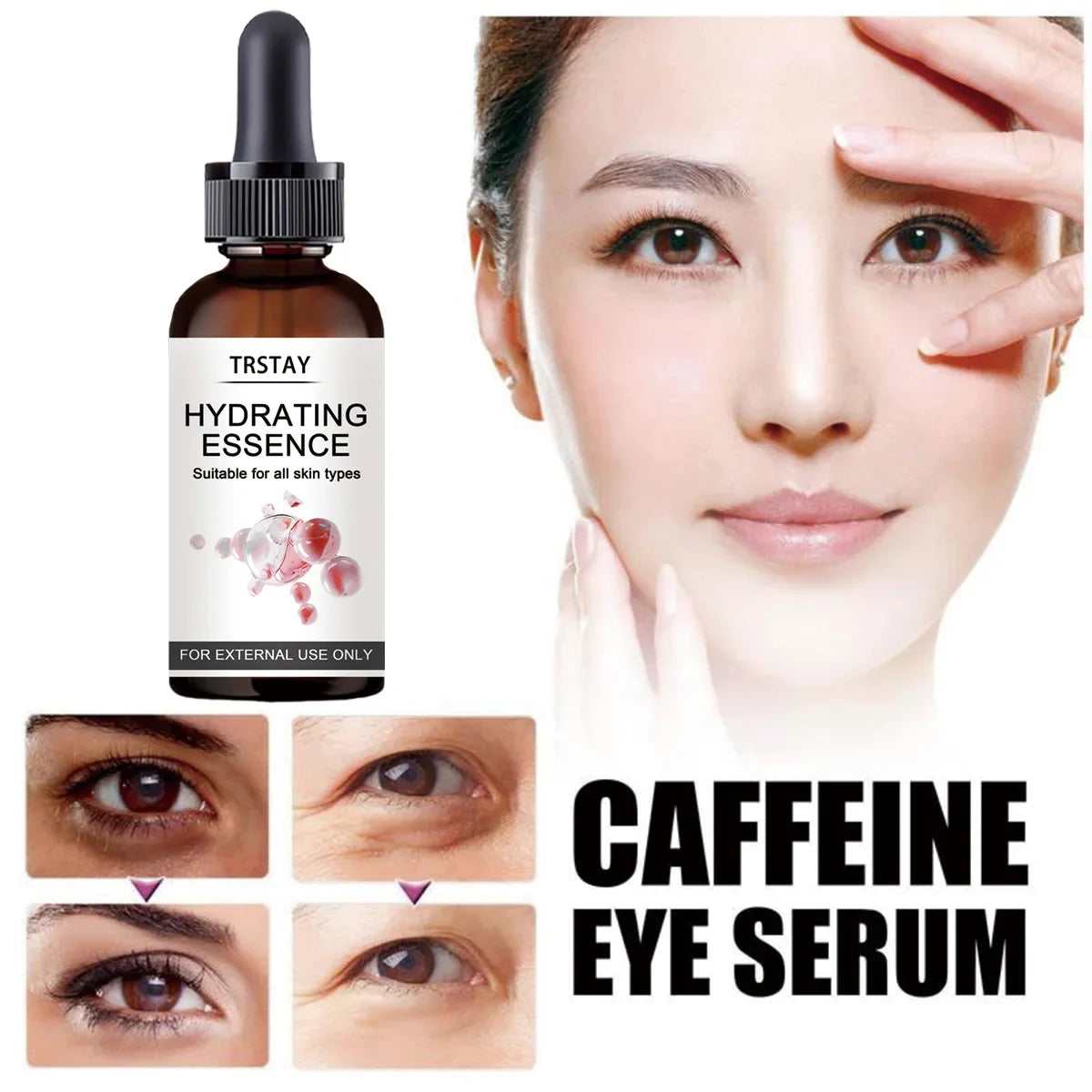 TRSTAY Caffeine Eye Oil – Firms, Brightens & Hydrates Eye Area