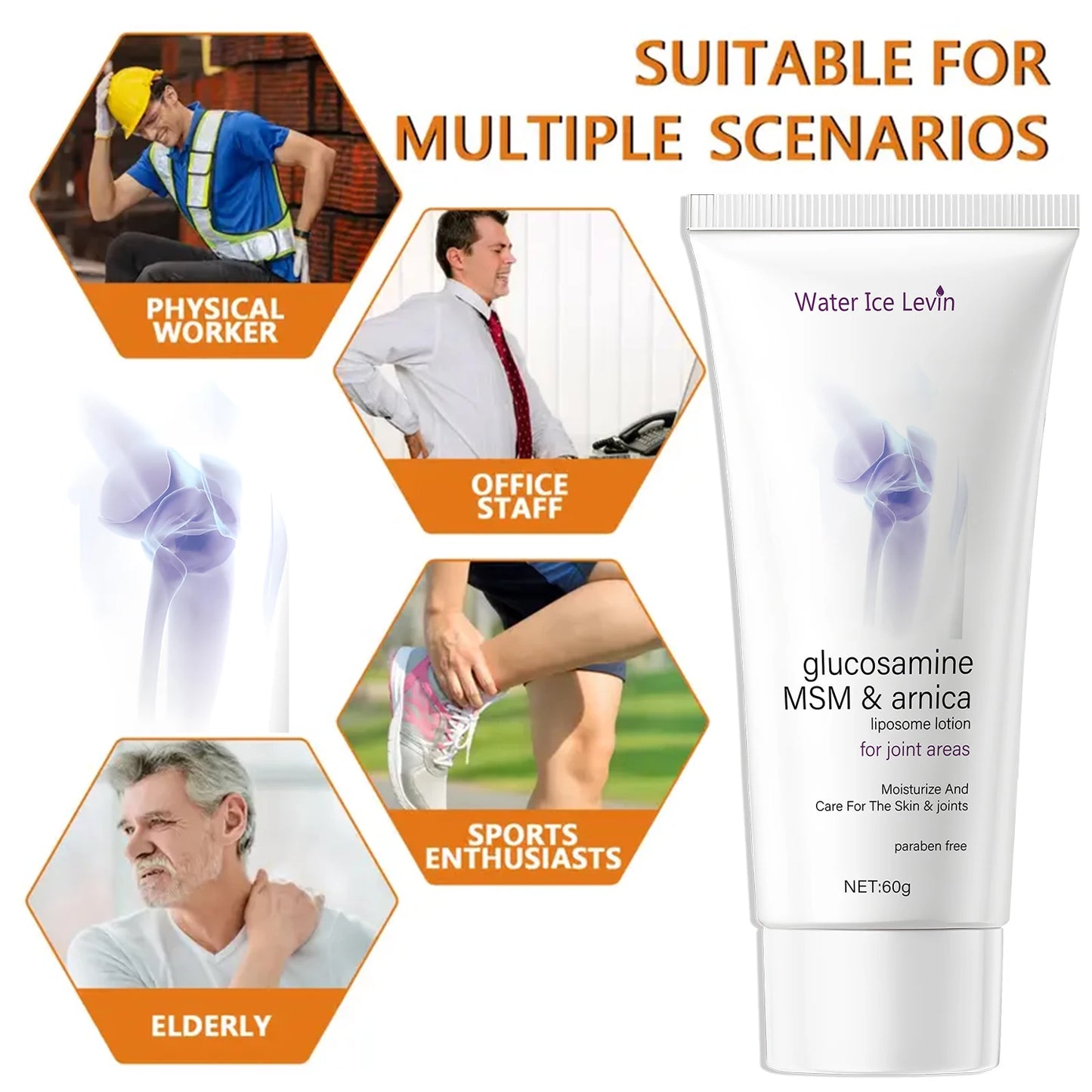 Glucosamine MSM & Arnica Liposome Joint Cream | 60g Moisturizer