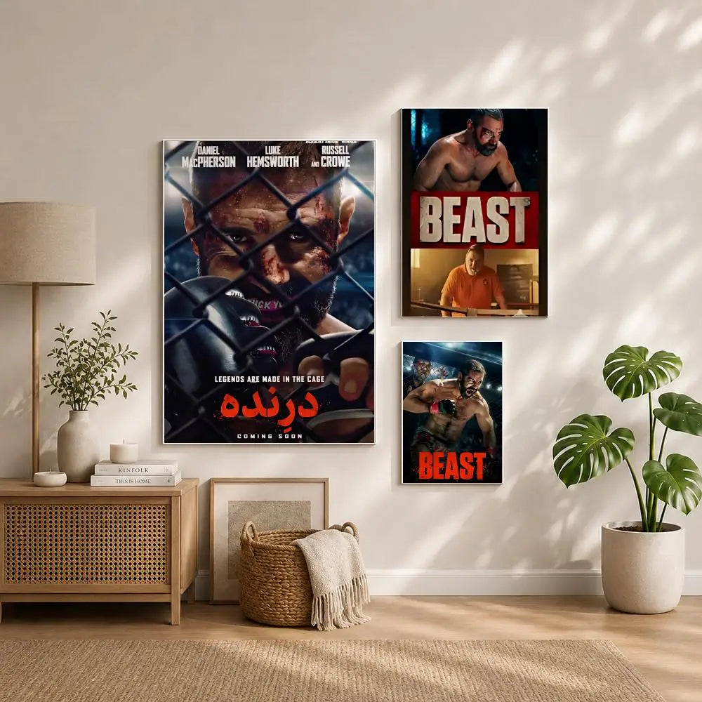 Movie-Beast HD Self-Adhesive Waterproof Wall Art Poster Wall Art Poster Peaceful Pleasures Health and Wellness