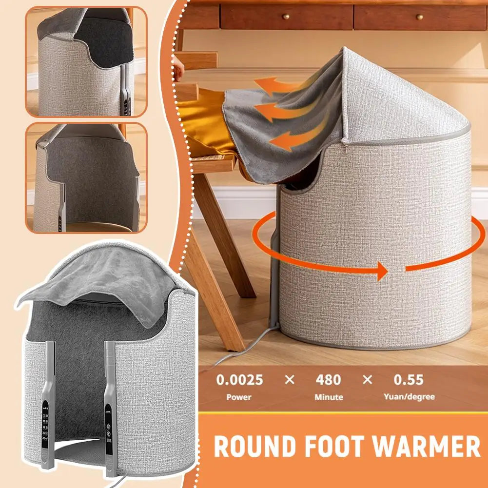 Office Home Circular Foot Warmer Undertable Heater With Storage Function Portable Foot Warming Treasure Winter Heating Accessory Peaceful Pleasures Health and Wellness