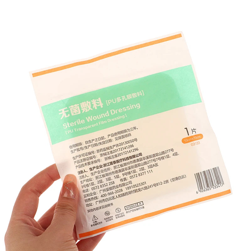 1PC 10x10cm Hydrocolloid Adhesive Dressing Wound Dressing Sterile Bedsore Pad Patch Wound Care Dressing Wound Patch Peaceful Pleasures Health and Wellness