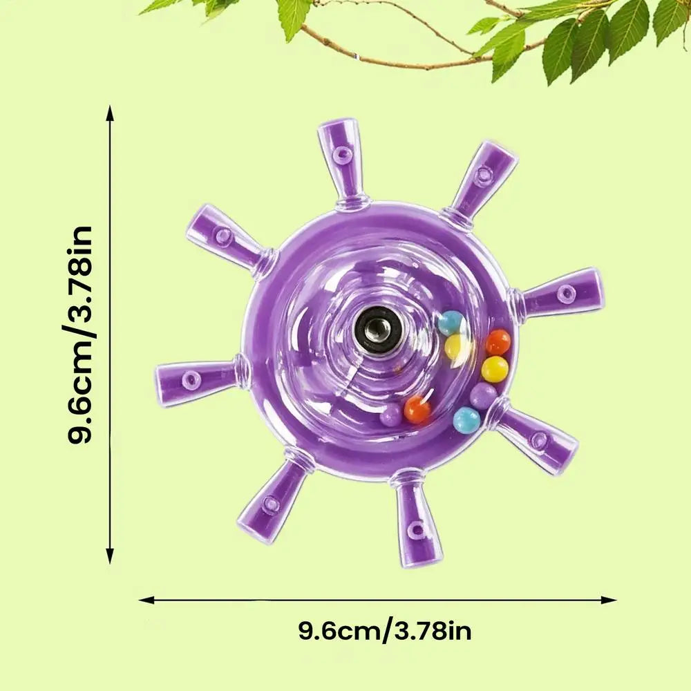 Interactive Parrot Windmill Toy – Rotating Treat Dispenser