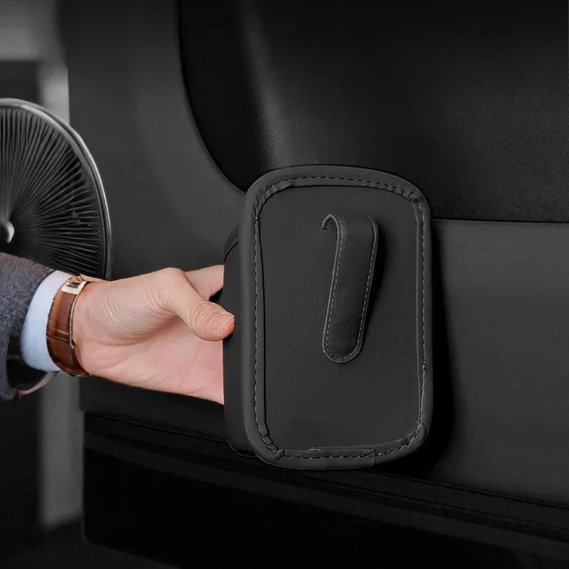 PU Leather Car Cup Holder – Clip-On Seat & Door Organizer