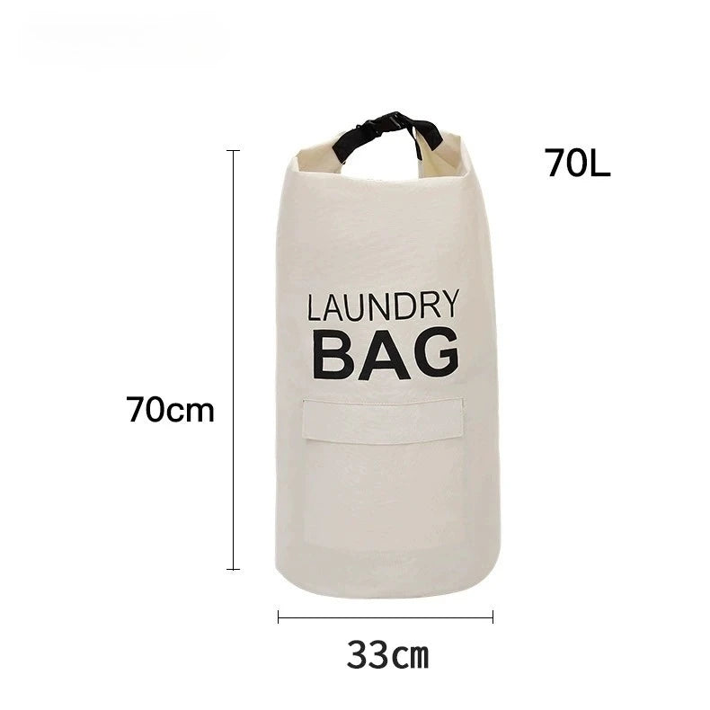 71L Laundry Backpack Bag with Straps, Pocket & Hamper