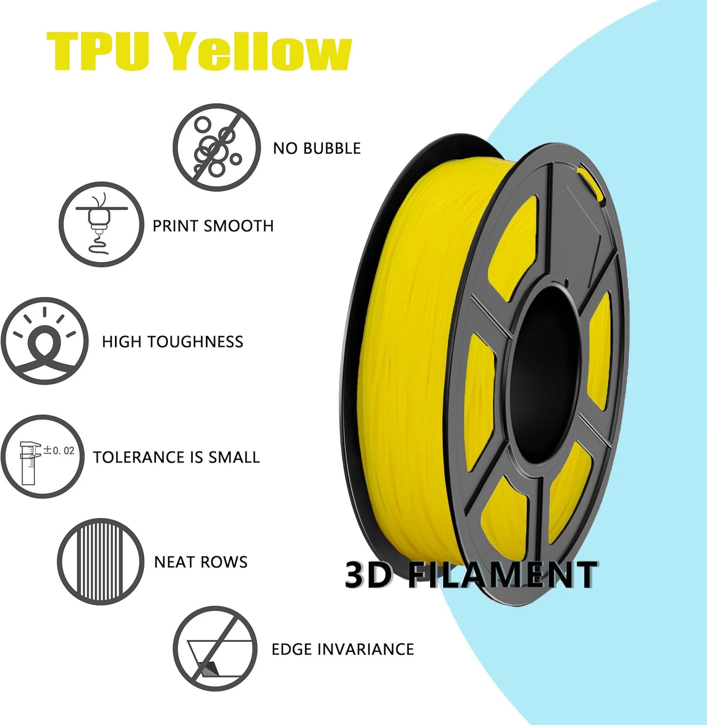95A Flexible TPU Filament 1.75mm – FDM 3D Printer | DINGSUN 3D