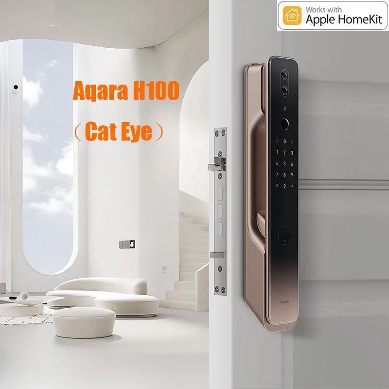 Aqara Smart Door Lock H100 Automatic Cat Eye Zigbee Body Light Sensor NFC Bluetooth Fingerprint Unlock For Homekit Aqara App Peaceful Pleasures Health and Wellness