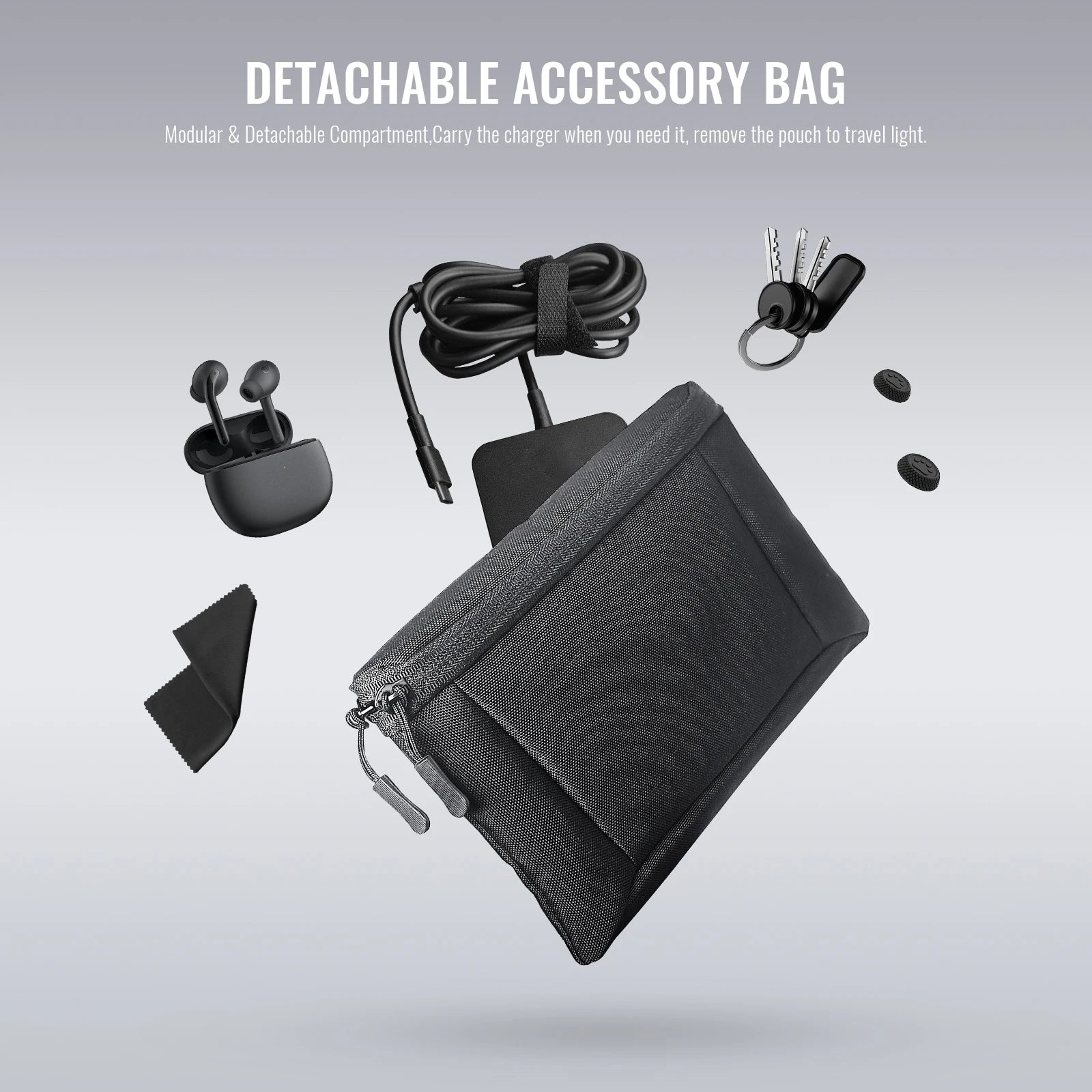 2 In 1 Portable Anti-Drop Organizer Bag With A Detachable Accessory Pouch For ROG XBOX Ally/ROG XBOX Ally X Gaming Accessories Peaceful Pleasures Health and Wellness Default Title