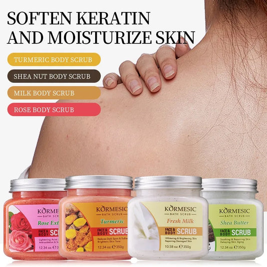 Turmeric Milk Rose Body Scrub Cream – Exfoliate & Moisturize Body Scrub Cream Oasis Select