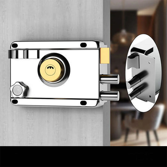 Exterior Gate Lock Stainless Steel Copper Lock Left Open with Security Prevent Theft Old Gate Lock Exterior Gate Lock Peaceful Pleasures Health and Wellness