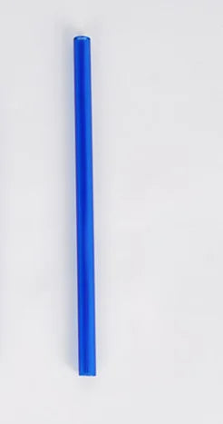 Colorful Glass Drinking Straws Easy to Clean Transparent Glass Straws for Smoothies Milkshakes Juices Teas Peaceful Pleasures Health and Wellness Blue Straight