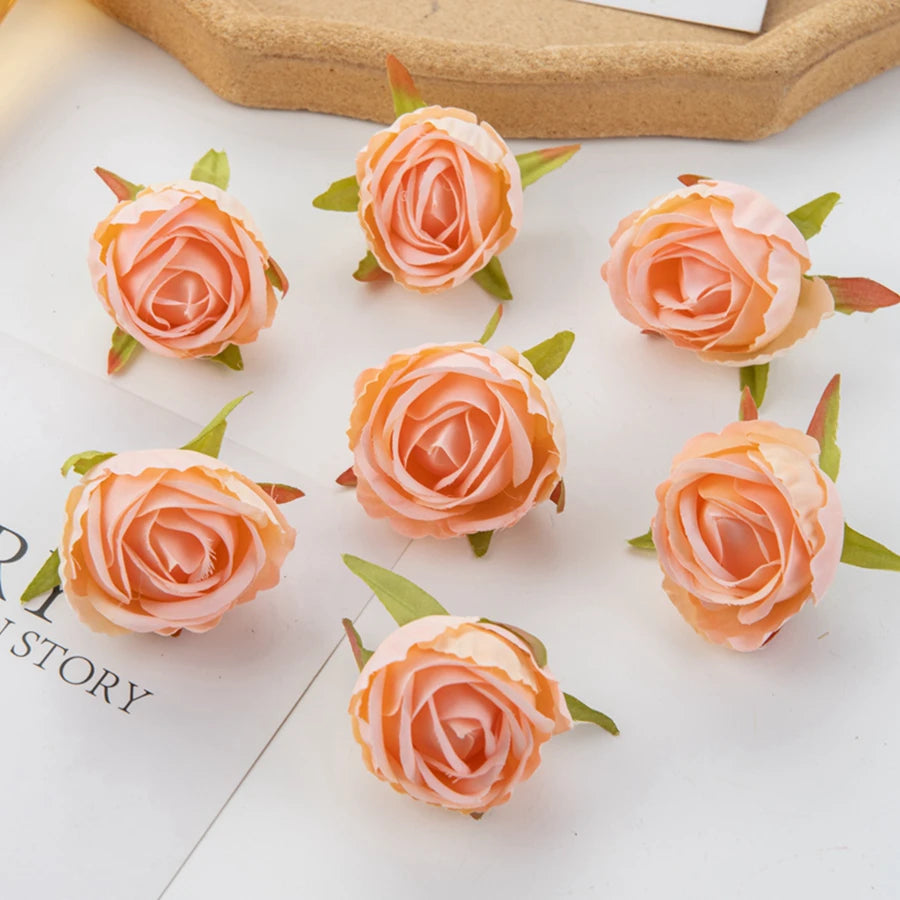 Artificial Silk Rose Heads 10/20 Pcs | Wedding & Home Decor