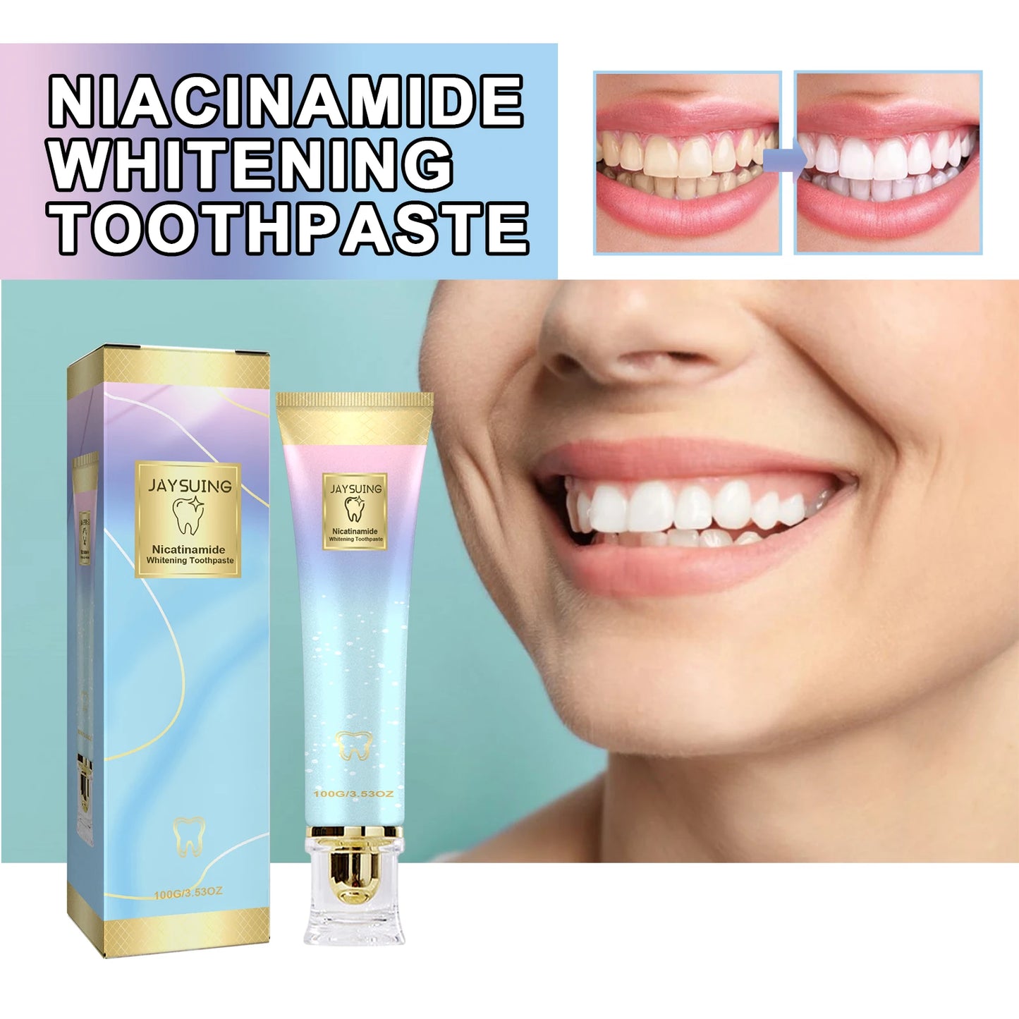 Jaysuing Niacinamide Whitening Toothpaste | Fresh Breath 100g