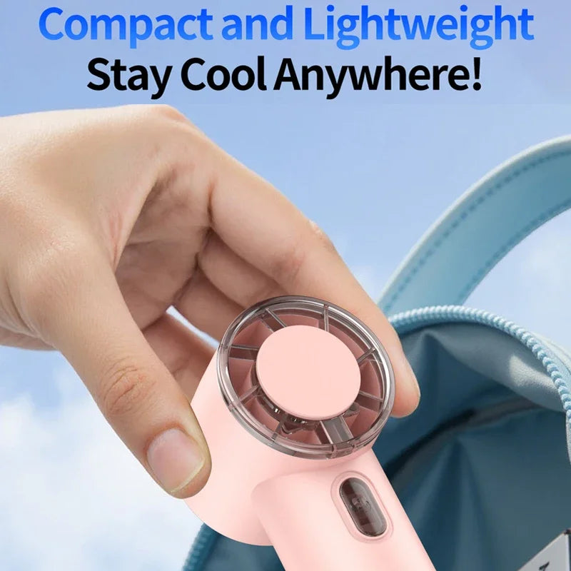 T360 199-Speed Handheld Fan Outdoor Ready Portable Digital Display Brushless Turbine Powerful Mini Fan Peaceful Pleasures Health and Wellness