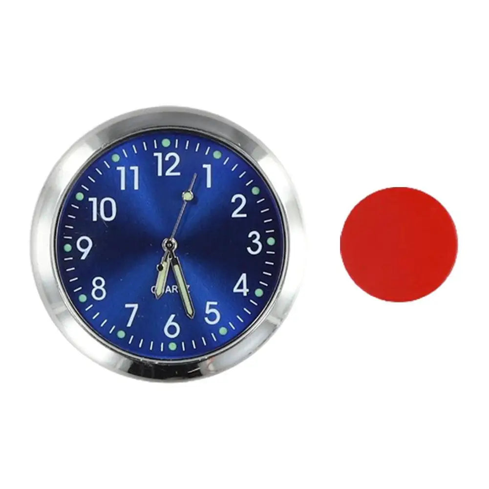Car Mounted Metal Clock Watch Mechanics Quartz Clocks Mini Digital Clock Stick-on Car Internal With Double-sided Tape Peaceful Pleasures Health and Wellness A