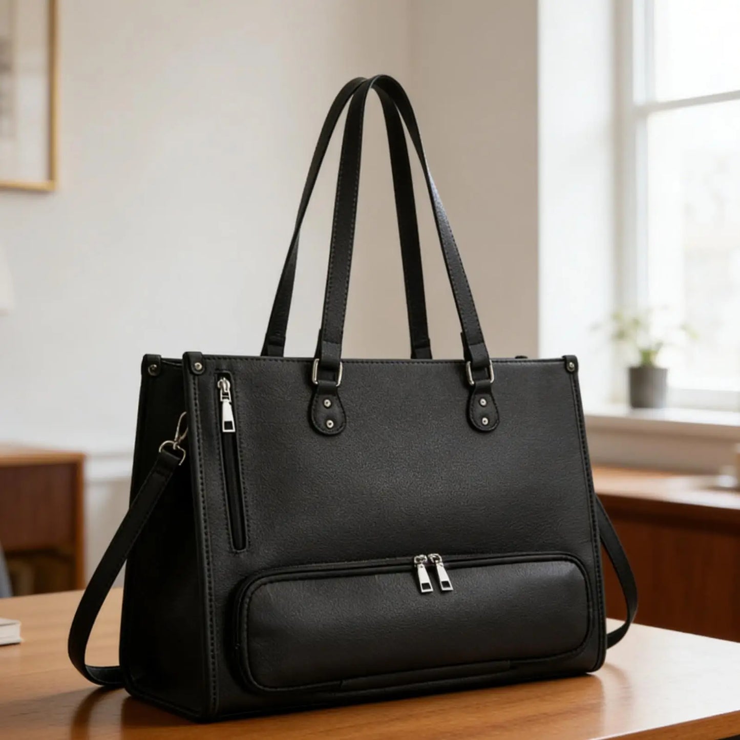 Women's Laptop Tote Bag with Insulated Lunch Compartment