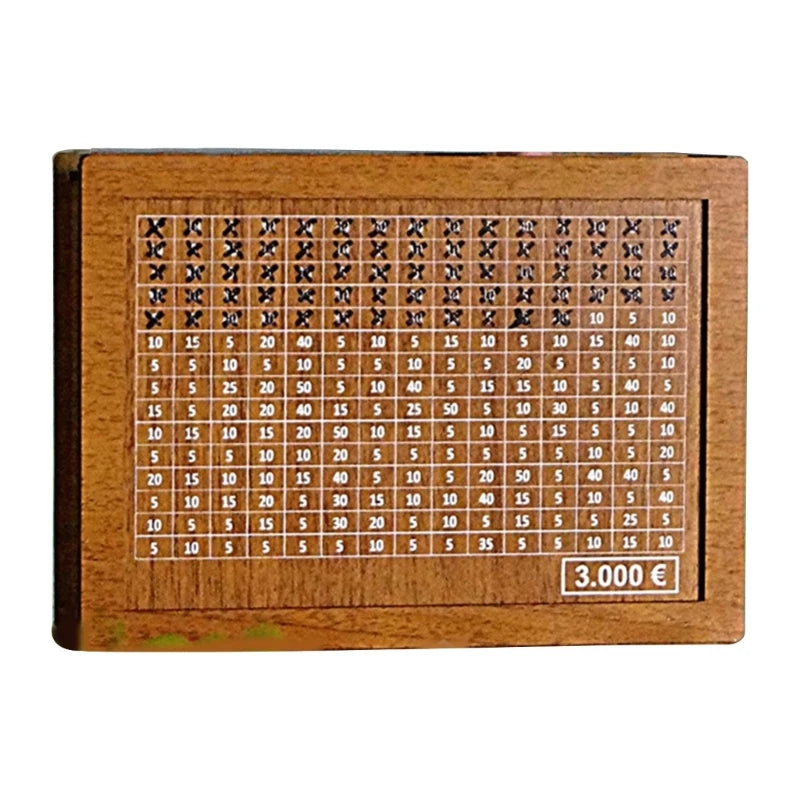 1000/2000/3000/5000/10000 Euro Money Box Piggy Bank Wood Money Bank Reusable Money Box with Saving Goal and Numbers Boxes Peaceful Pleasures Health and Wellness 3000 brown