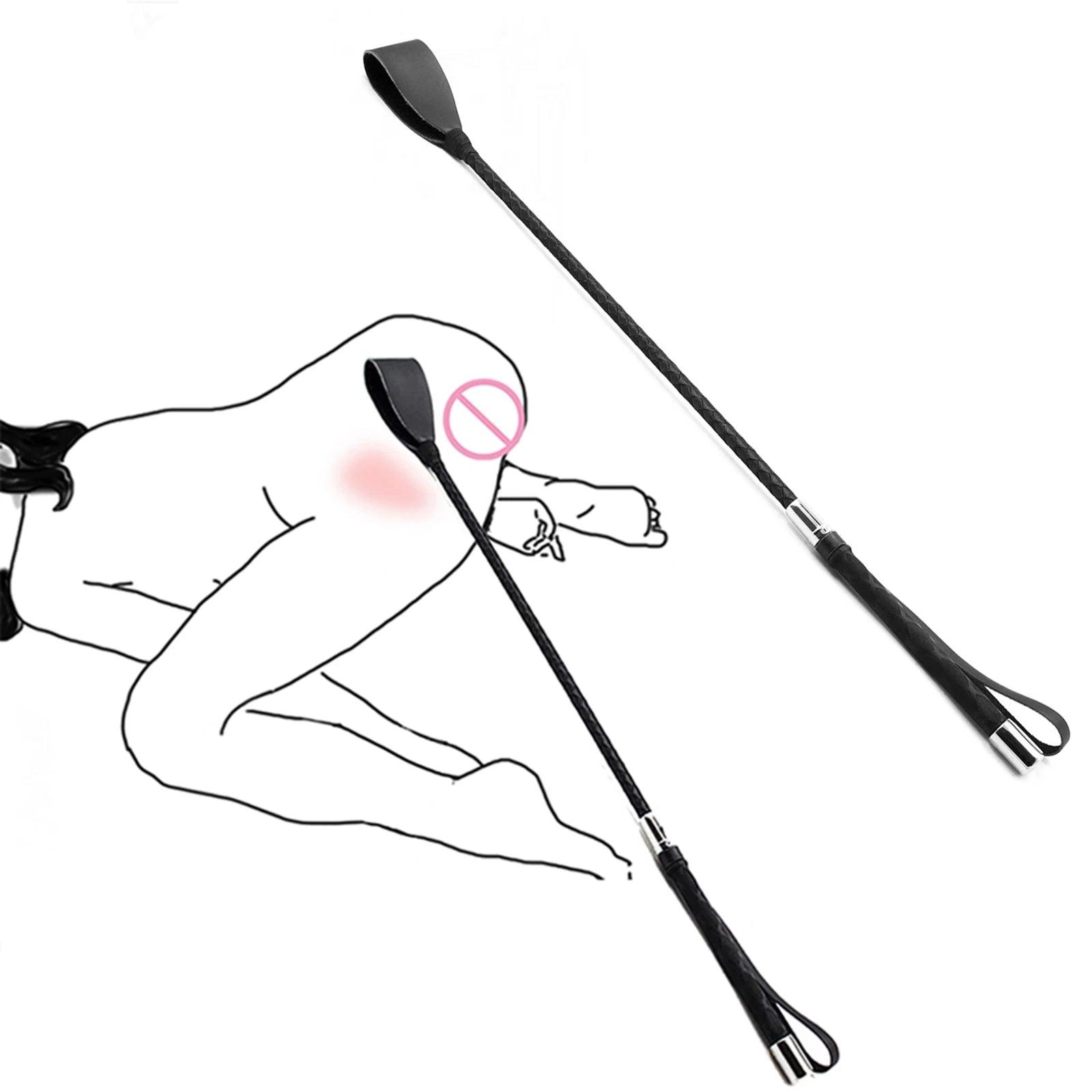 Premium Horse Riding Crop Leather Equestrianism Horse Crop with Double Slapper for Couples Equestrian Enthusiasts Peaceful Pleasures Health and Wellness