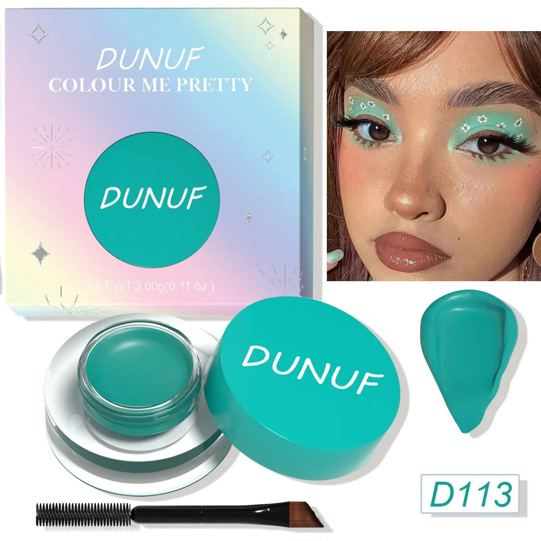 DUNUF Cream Eyeshadow & Eyeliner Gel – 12 Matte Shades