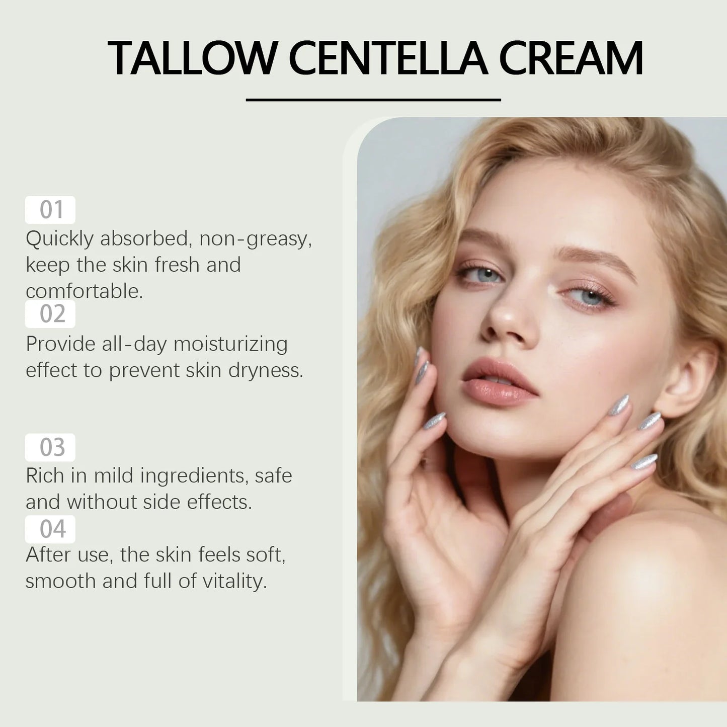 Whipped Tallow Centella Cream – Face & Body Moisturizer 50g