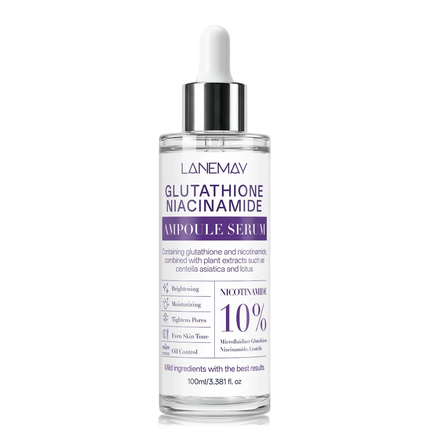 100ml Whitening Ampoule Essence, Glutathione Anti-Aging Essence, Niacinamide Brightening Essence Korean Skincare Products Peaceful Pleasures Health and Wellness 30ml