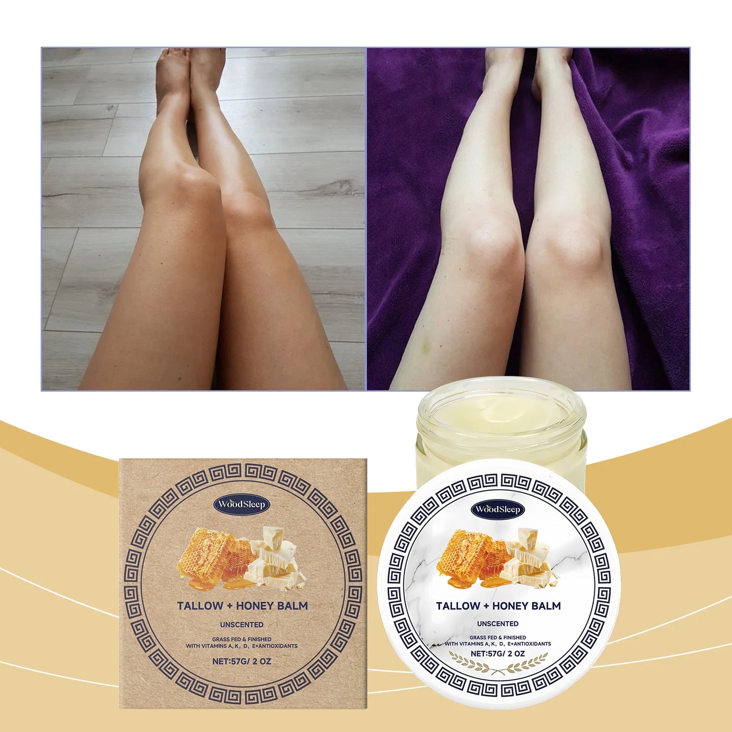 WoodSleep Tallow Honey Balm – Moisturizing Body Cream