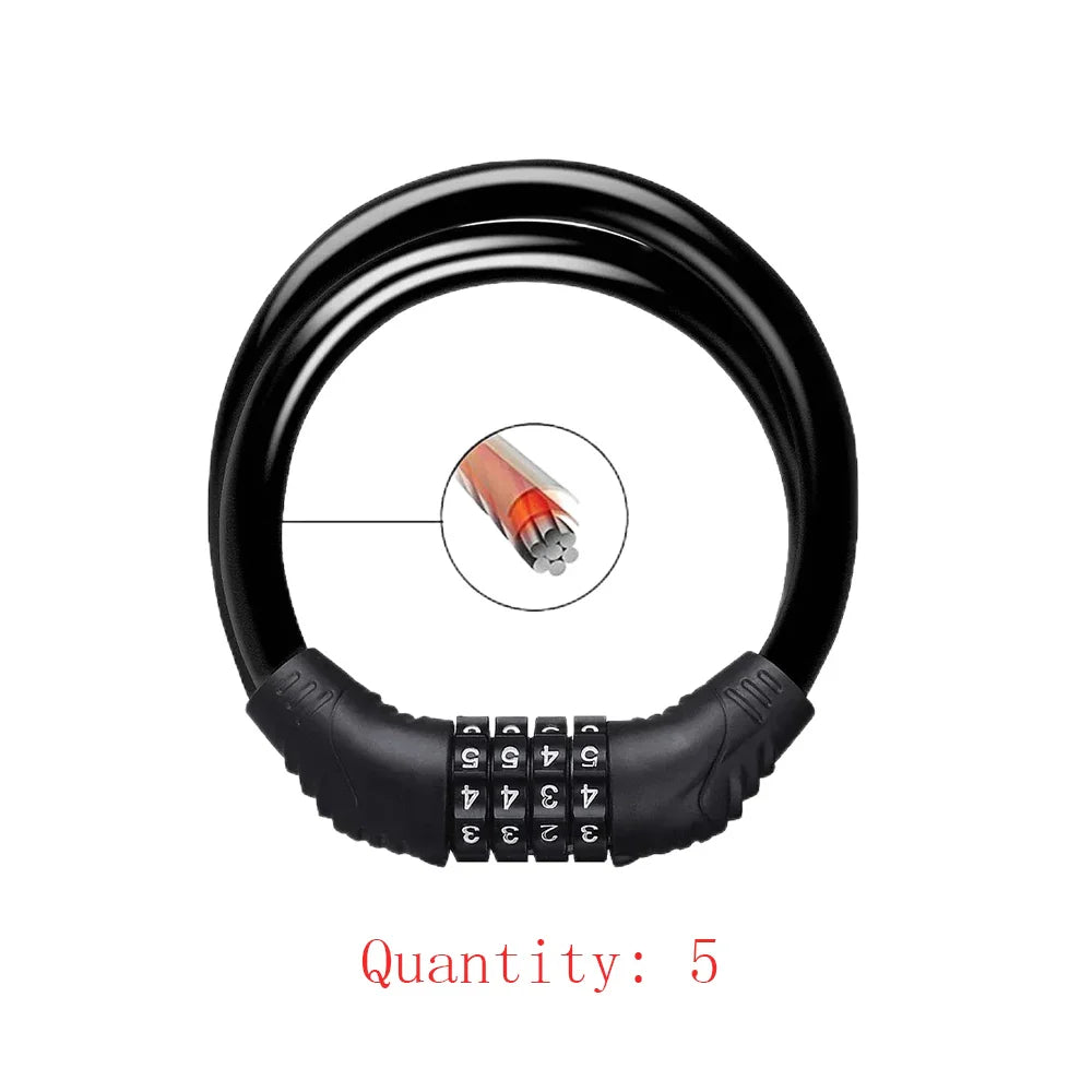 4-Digit Combination Cable Bike Lock – Bicycle & Scooter Security