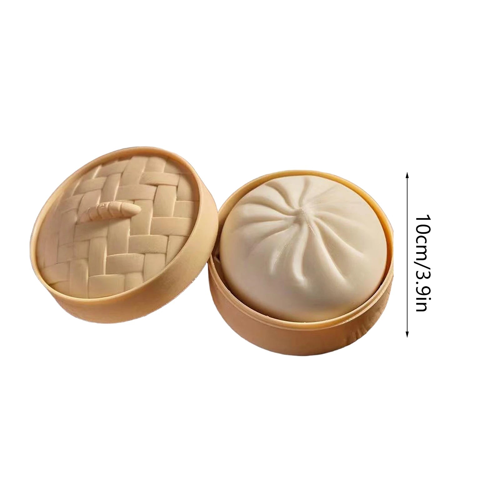 Colorful Dumpling Squishes Stress Balls Fidget Sensory Toys Simulation Food Squishies Bun with Steamer Squeeze Dough Ball Gifts Peaceful Pleasures Health and Wellness