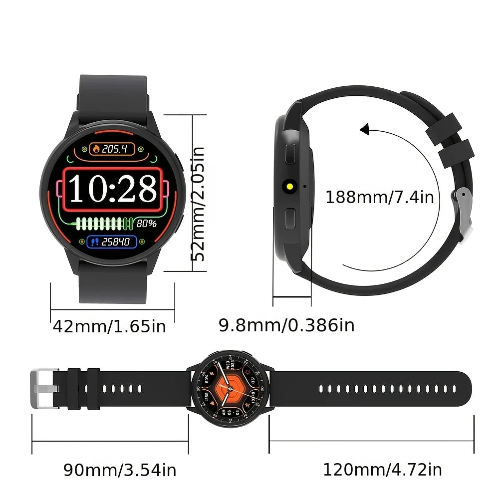 ERUN 2026 Round Smartwatch | HD Touch Screen & Wireless Calling