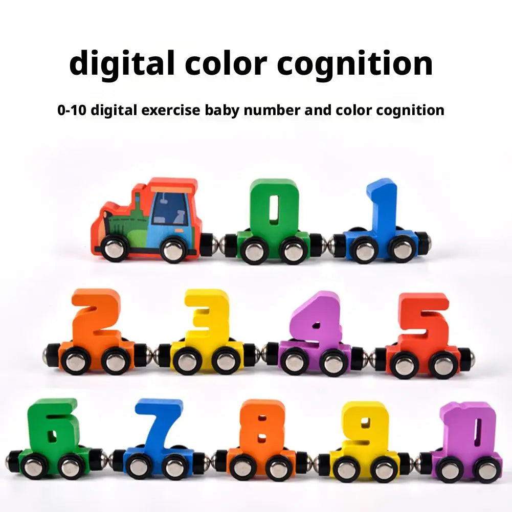 Magnetic Wooden Number Train Set – Educational Toy for Kids