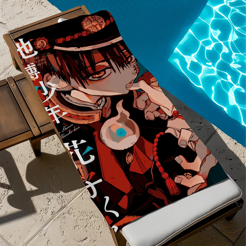 Hanako Kun Quick-Dry Microfiber Beach Towel | 11 Sizes Microfiber Beach Towel Peaceful Pleasures Health and Wellness z7 STJ90x180CM