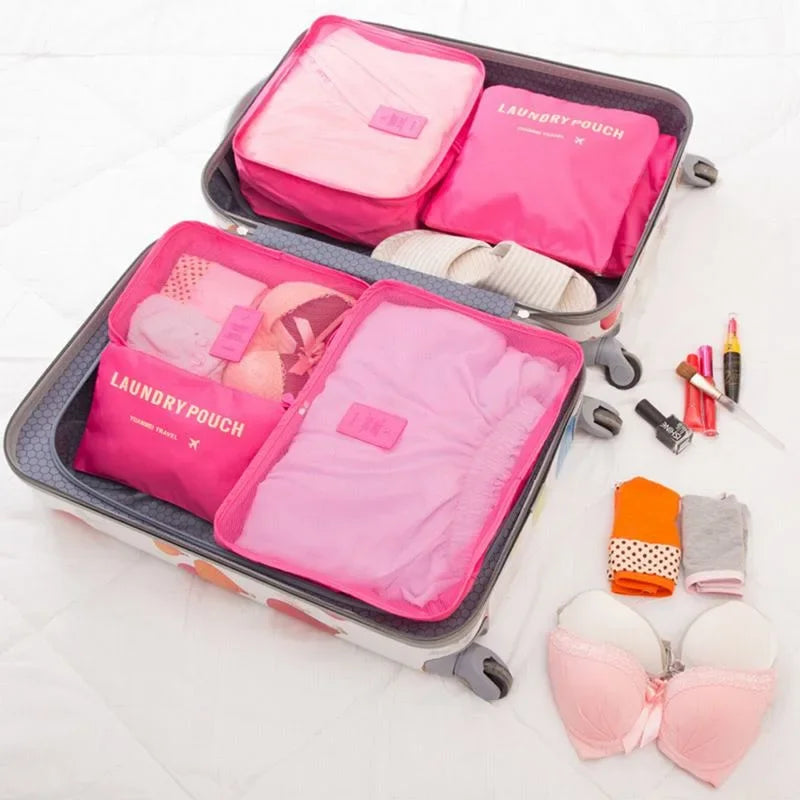 6-Piece Travel Packing Cubes Set | Luggage Organizer Bags