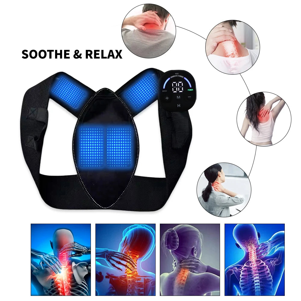 EMS Posture Corrector & Back Muscle Stimulator | 3 Modes