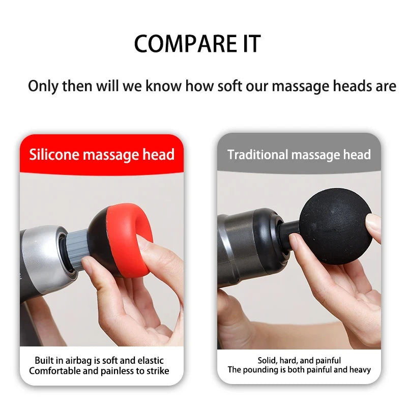 Fascia Gun Massage Tip 12mm-18mm Bore Massage Gun Accessory Silicone Soft Head for Deep Tissue Muscle Relief Peaceful Pleasures Health and Wellness