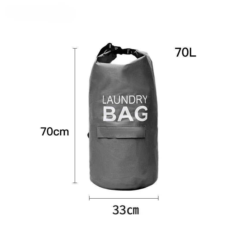 71L Laundry Backpack Bag with Straps, Pocket & Hamper