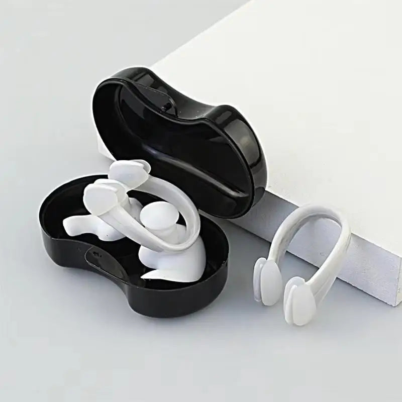 Swimming Earplugs & Nose Clip Set, Silicone Waterproof Noise-Reducing Sleep Plungers, Swimming Accessories for Adults & Kids Peaceful Pleasures Health and Wellness WHITE